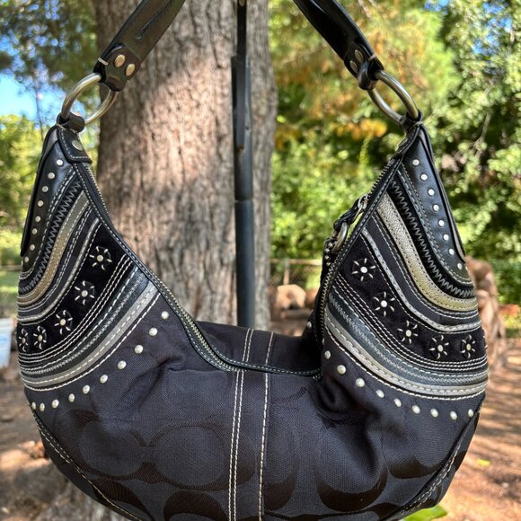 Coach Black Soho Hobo #10483 - Picture 2 of 12